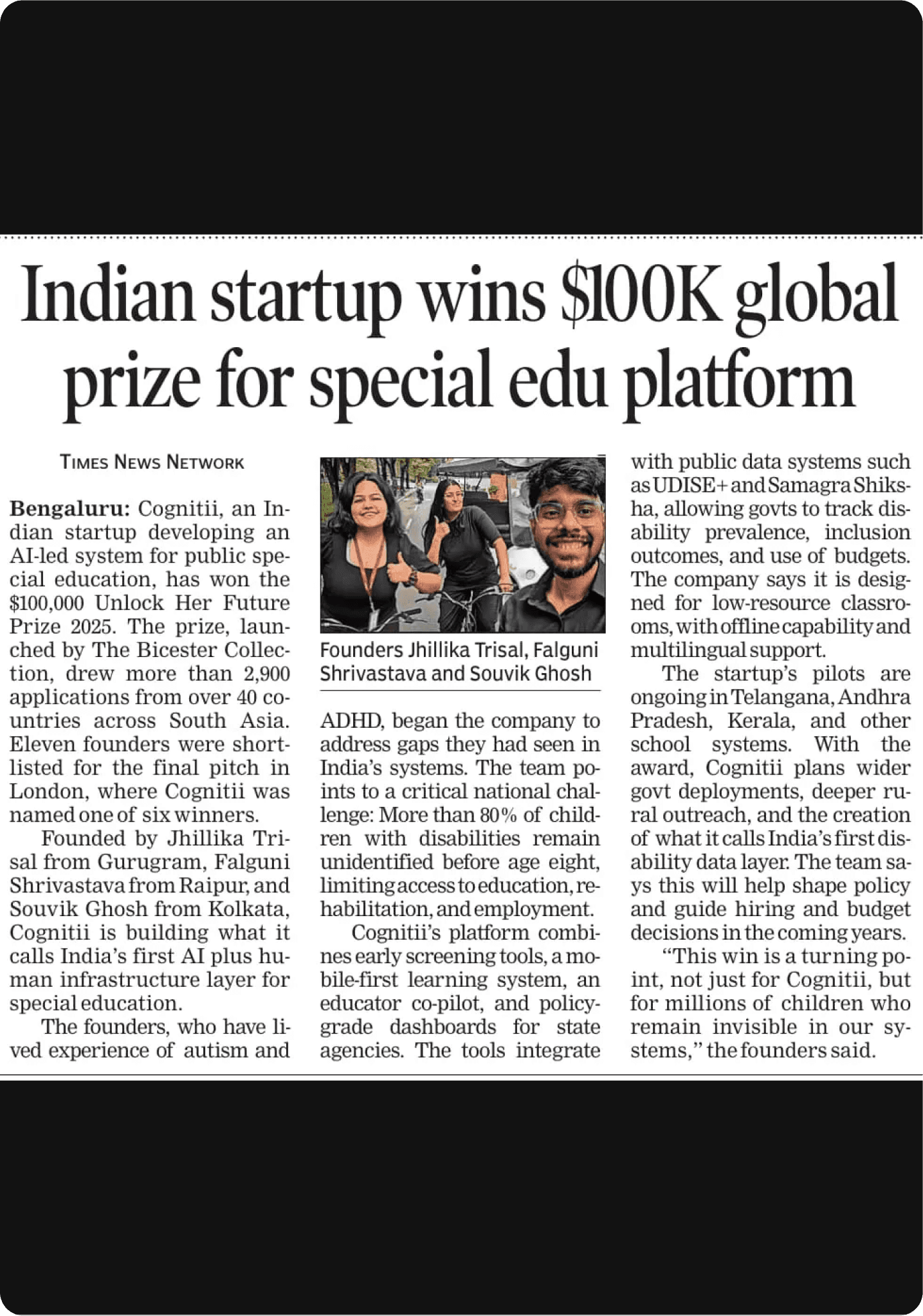 Inclusive Education Summit Recognition